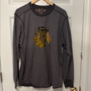 Gray Long Sleeve Sweatshirt with Logo